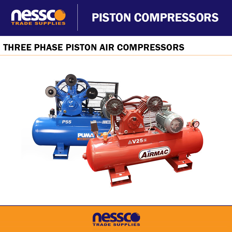 THREE PHASE PISTON AIR COMPRESSORS